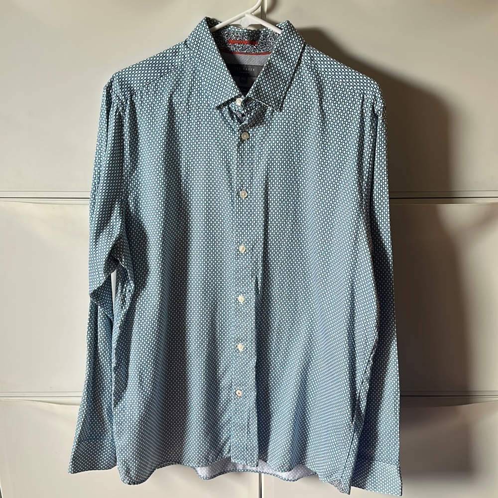 Ted Baker London - Long Sleeve Geometric print button up